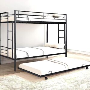 Trundle bunk bed black colour