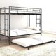 Trundle bunk bed black colour