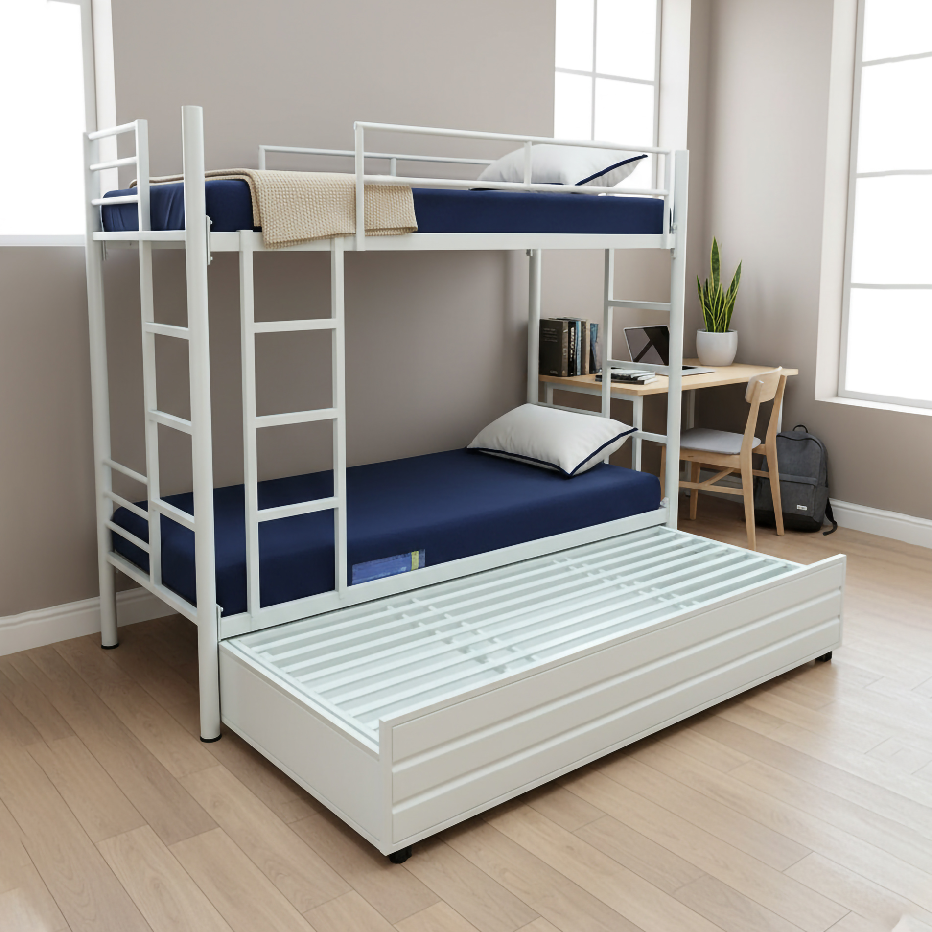 bunk bed with storage white 3