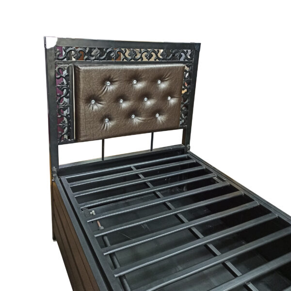 Metal bed with storage