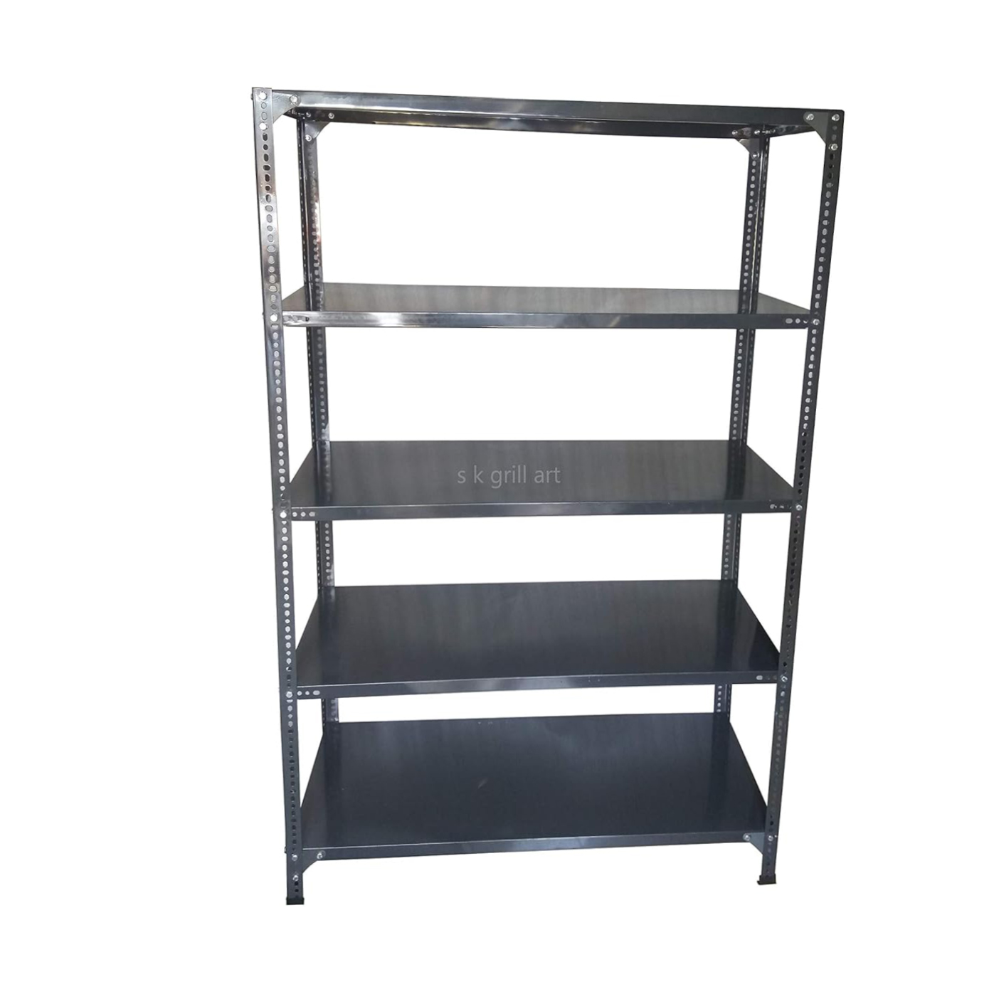 Slotted angle rack grey oil paint sk grill art 1