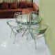 steel folding dining table with 4 chair