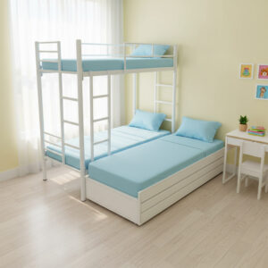 Iron Bunk Bed with Storage Box Without Mattress - s k grill art